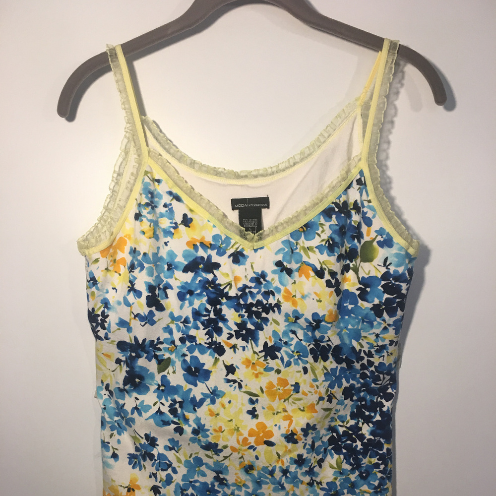 MODA floral cami built-in bra